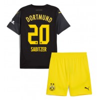 Echipament fotbal Borussia Dortmund Marcel Sabitzer #20 Tricou Deplasare 2024-25 pentru copii maneca scurta (+ Pantaloni scurti)